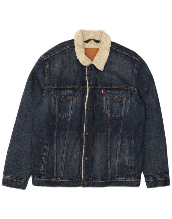 Levi's Chaqueta vaquera Sherpa para hombre UK 42 XL Algodón azul