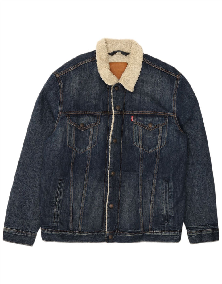 Levi's Chaqueta vaquera Sherpa para hombre UK 42 XL Algodón azul