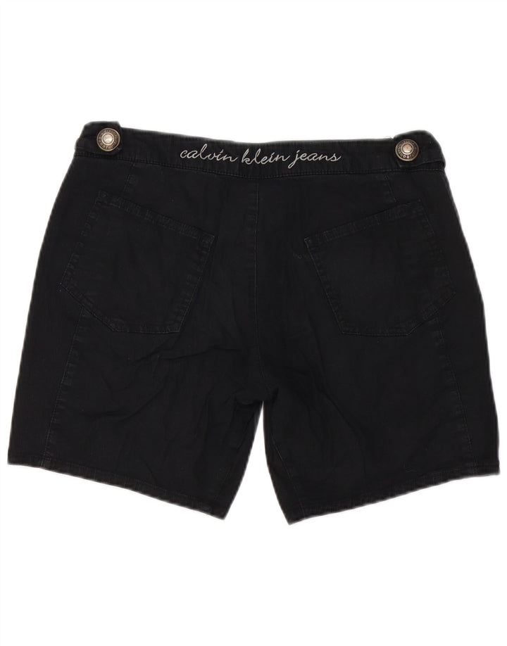 CALVIN KLEIN Shorts cargo gráficos para mujer W28 Algodón negro mediano