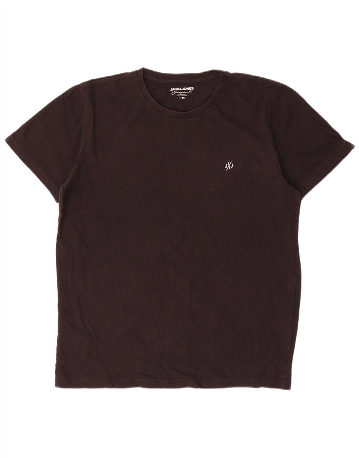 Jack & Jones Hombre Camiseta Top Medium Negro Algodón