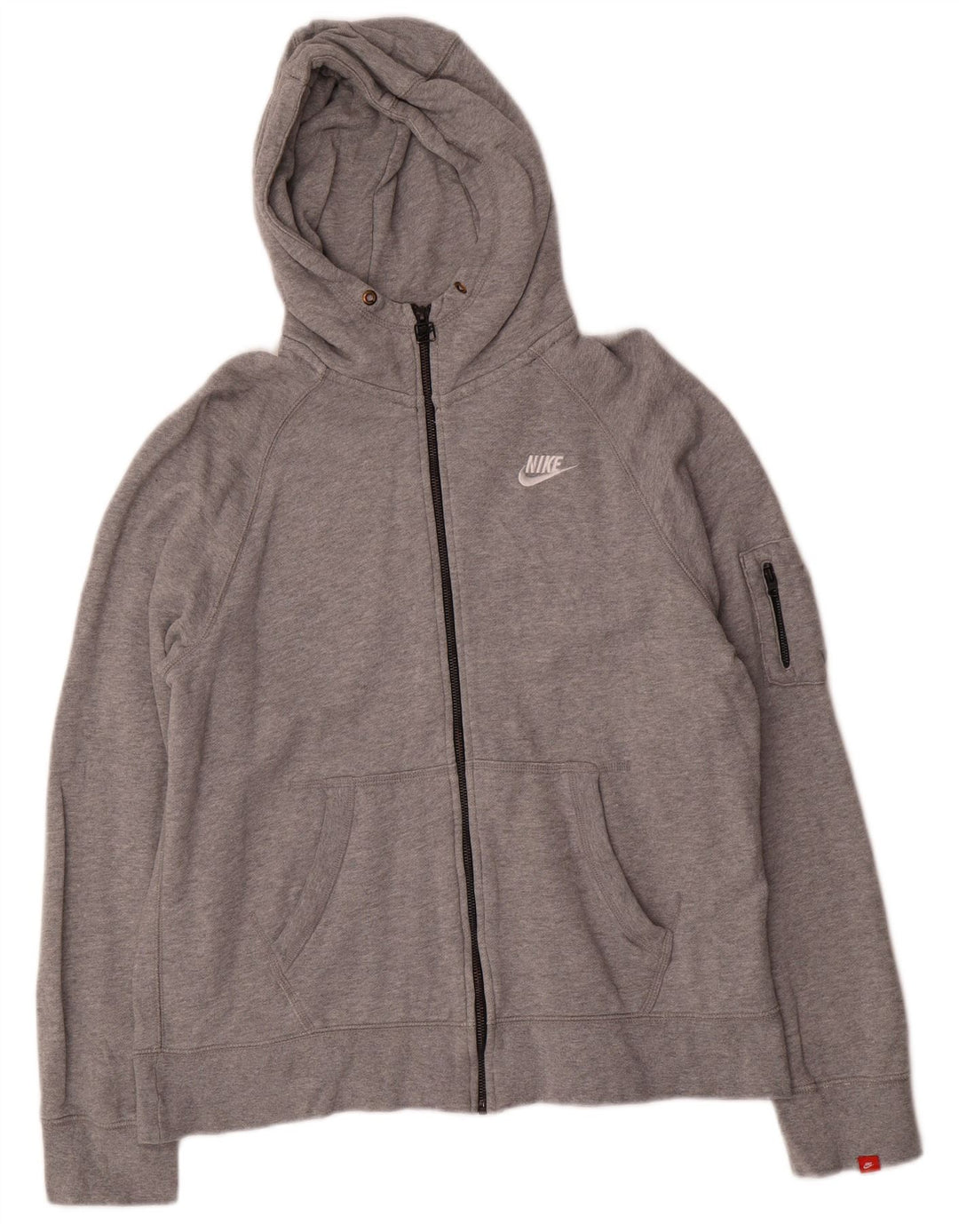 Nike - Sudadera con capucha y cremallera para hombre, talla grande, algodón gris