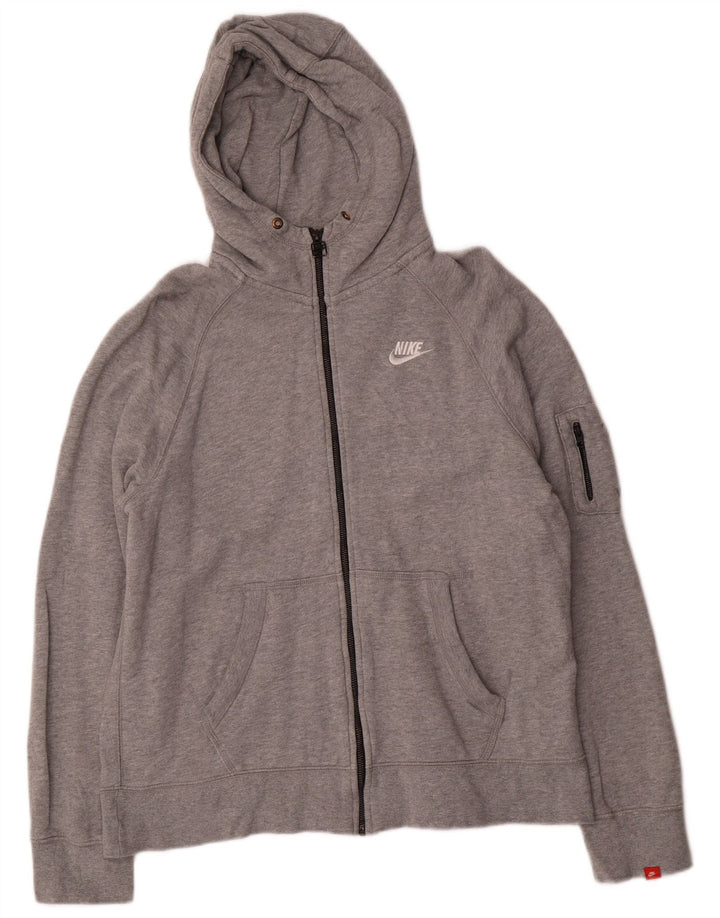Nike - Sudadera con capucha y cremallera para hombre, talla grande, algodón gris