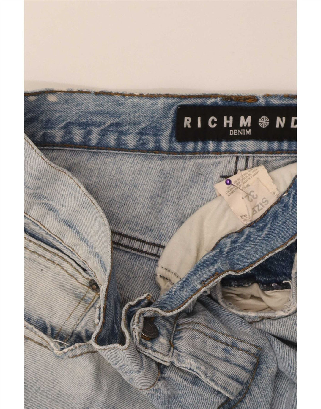 Vaqueros rectos para hombre Richmond W32 L32 Algodón azul