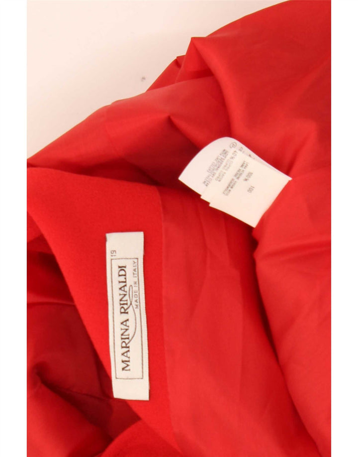 Marina Rinaldi Chaqueta tipo blazer extragrande con 1 botón para mujer, talla 19, pequeña, roja