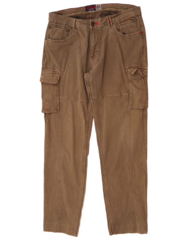 Mistral - Pantalón cargo recto para hombre IT 52 Large W36 L32 Algodón beige