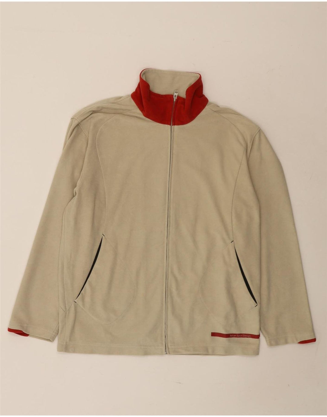 LOTTO Chaqueta de chándal extragrande para mujer UK 10 Small Beige Colorblock