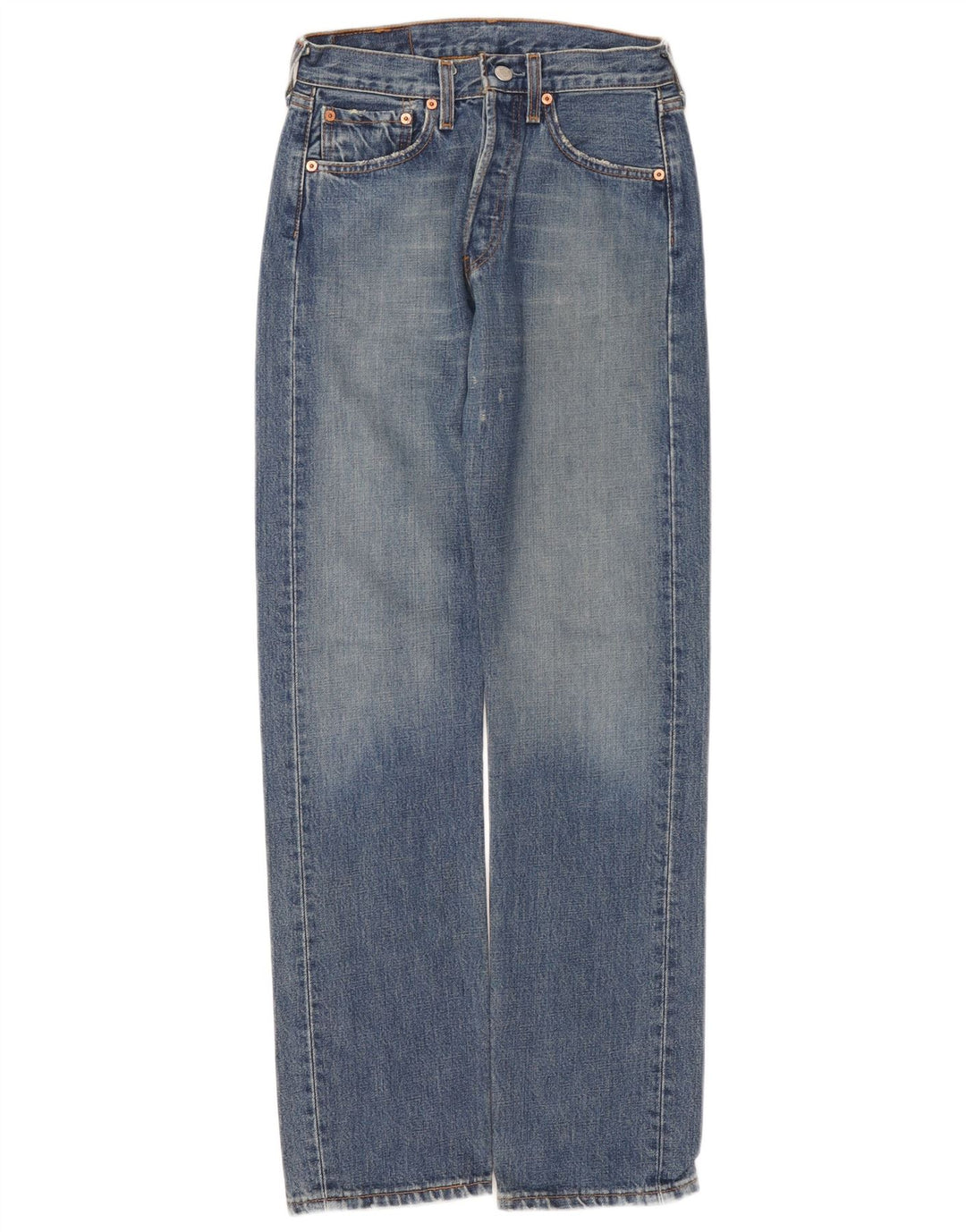 Levi's Jeans rectos desgastados 501 para hombre W27 L32 Algodón azul
