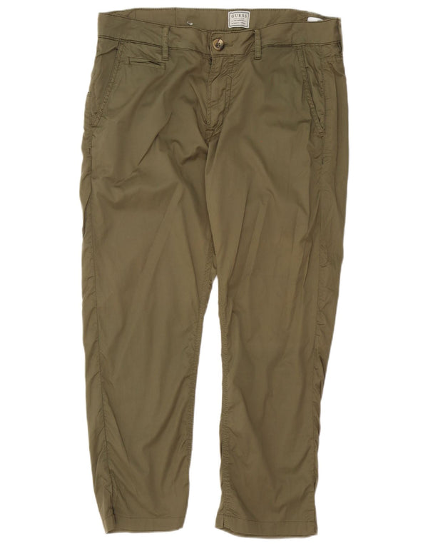 Guess Pantalones cortos ajustados para hombre W34 L25 Algodón caqui