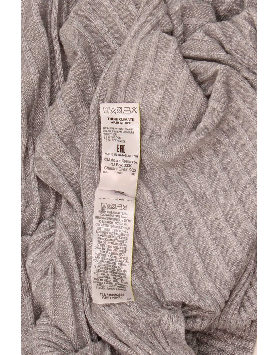 Marks & Spencer Suéter Cárdigan Abierto Largo para Mujer UK 44 Gris Medio
