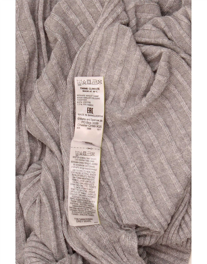Marks & Spencer Suéter Cárdigan Abierto Largo para Mujer UK 44 Gris Medio