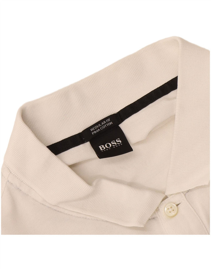 Hugo Boss Hombre Polo Regular Fit XL Blanco