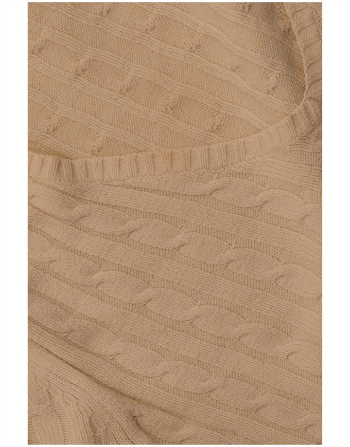 CREW CLOTHING Suéter tipo jersey con cuello en V para mujer UK 18 XL Algodón blanco roto