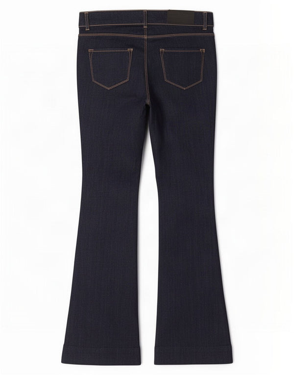 Vaqueros Acampanados Benetton IT 40 Small W30 L33 Azul Marino Algodón