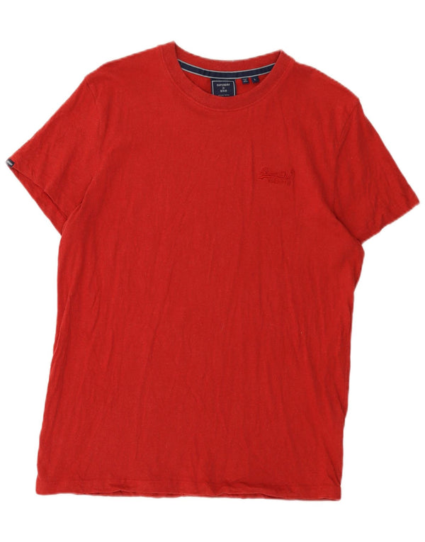 Camiseta Superdry Mujer Top Grande Rojo Algodón
