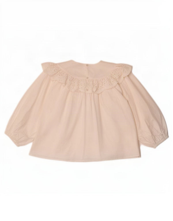 Zara Blusa extragrande con manga 3/4 para mujer UK 40 Algodón blanco mediano