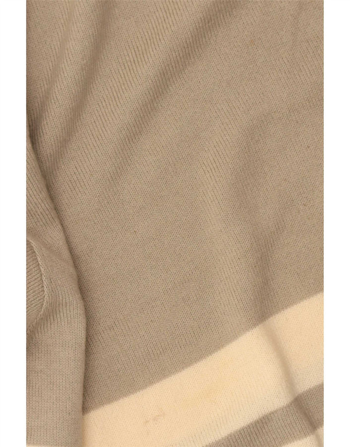 Les Copains Jersey De Cuello Redondo Para Hombre IT 52 Large Gris Colorblock Lana