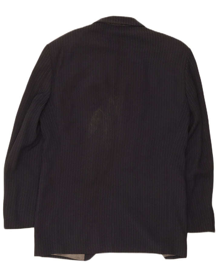Kenzo Chaqueta tipo blazer de 3 botones para hombre IT 50 Large Acetato de rayas azul marino