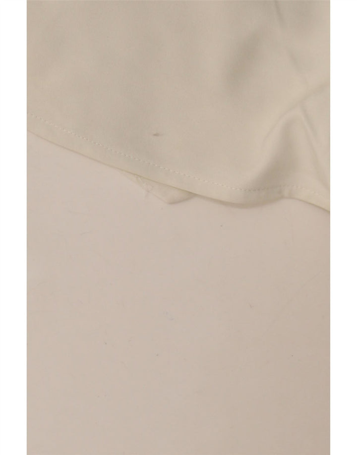 ZARA Falda Pantalón Mujer UK 40 Mediano Blanco