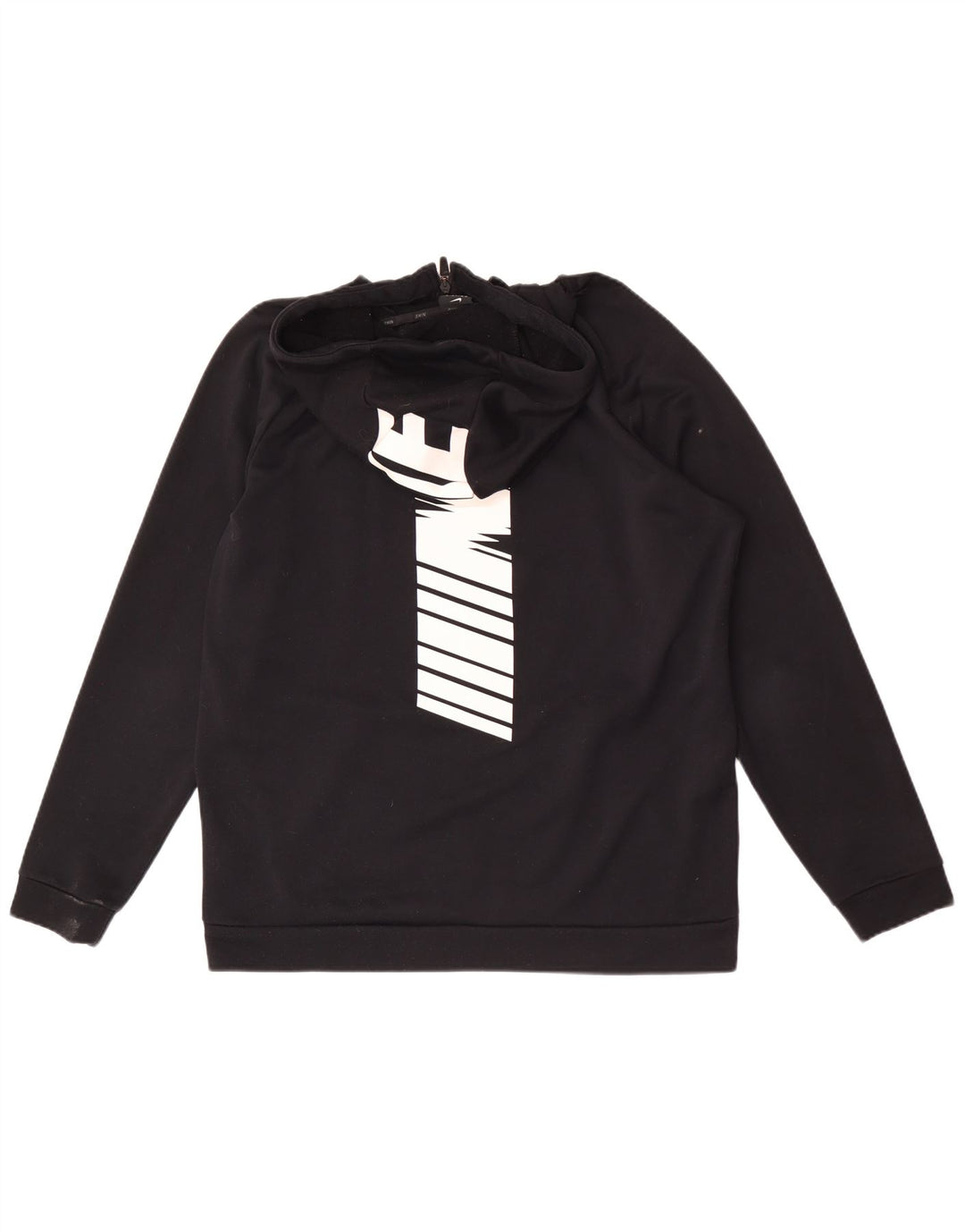 Nike Dri Fit Graphic Zip Sudadera con capucha para hombre, tamaño grande, poliéster negro