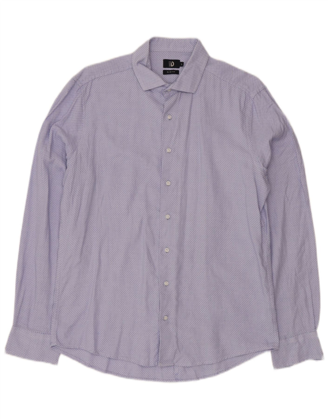 Dack's Camisa ajustada para hombre Algodón azul Argyle/Diamond grande