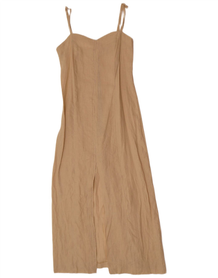 Planet Vestido lencero para mujer UK 40 Medium Beige Linen