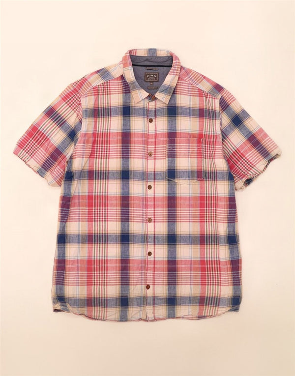 Camisa de corte clásico de manga corta para hombre de Fat Face XL de lino a cuadros multicolor