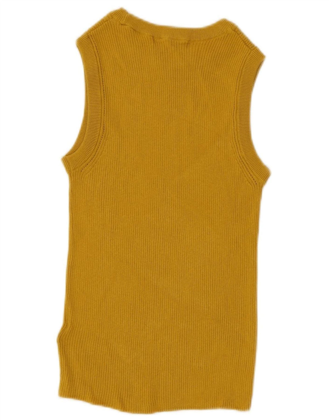 Marks & Spencer Camiseta sin mangas para mujer UK 12 Viscosa amarilla mediana