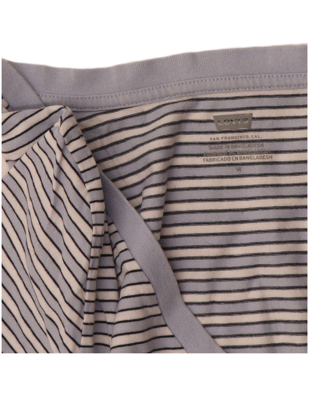 Levi's Camiseta para mujer Top UK 12 Medium Blue Stripes