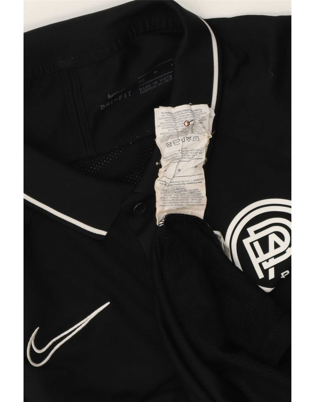 Nike Pro Direct Academy Polo gráfico para hombre, color negro mediano
