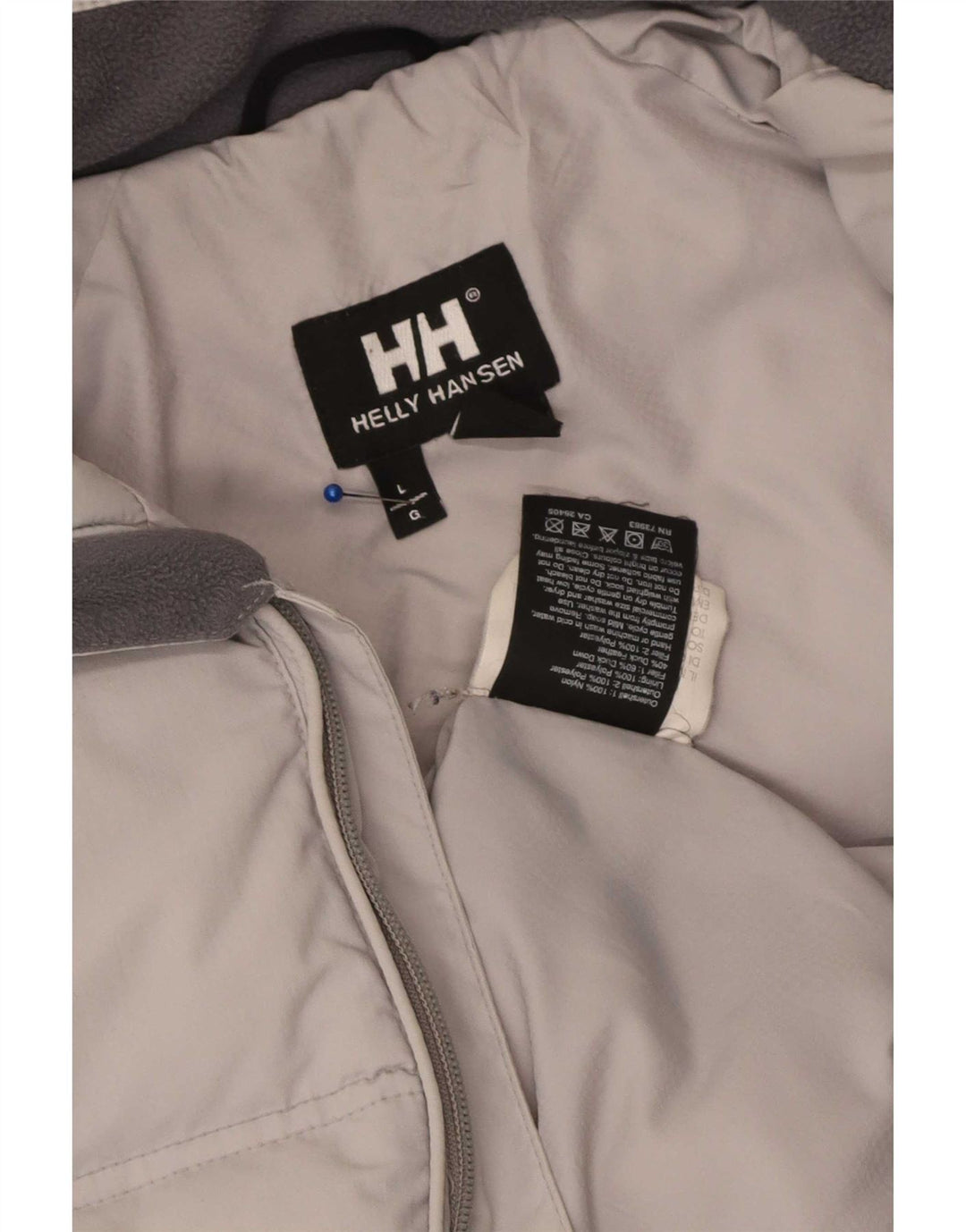 Helly Hansen Chaqueta acolchada para mujer UK 46 Grande Gris Colorblock Nylon