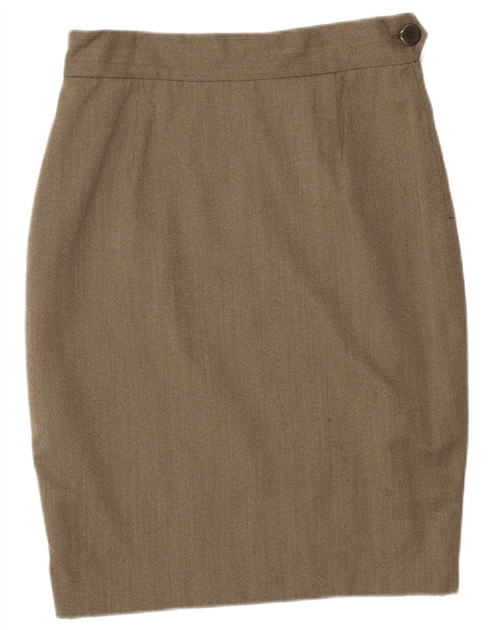 MOSCHINO Conjunto de falda de 2 piezas con 3 botones para mujer UK 12 Medium W28 Brown Classic