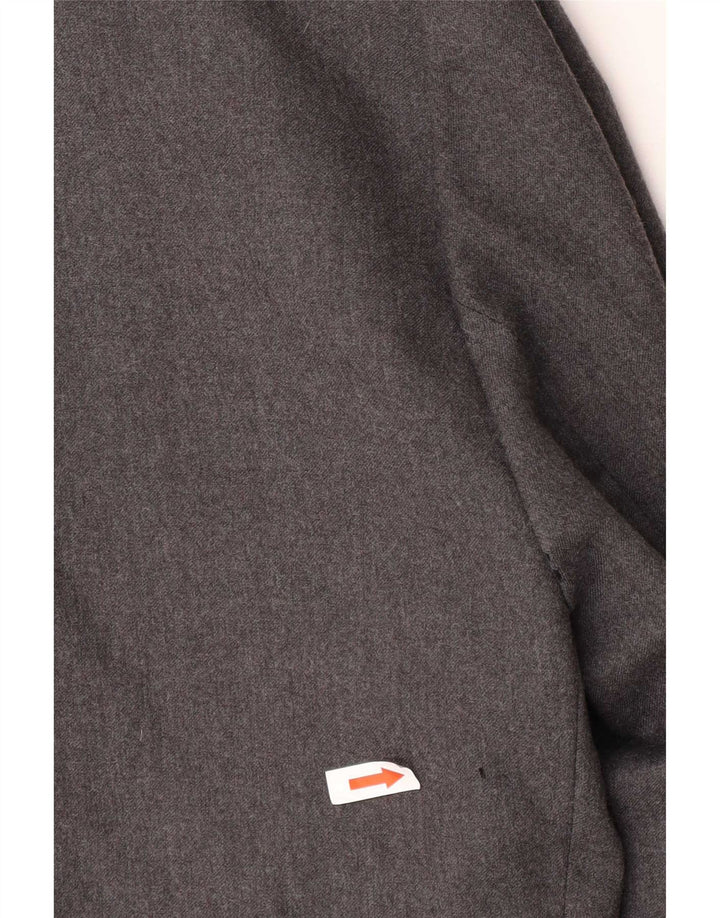 Vintage mujer 5 botones Blazer chaqueta Reino Unido 16 gris grande