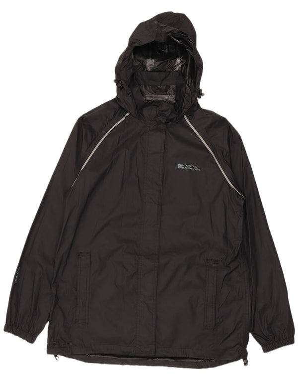 Chaqueta impermeable con capucha para mujer Mountain Warehouse UK 40 Medium Black Nylon