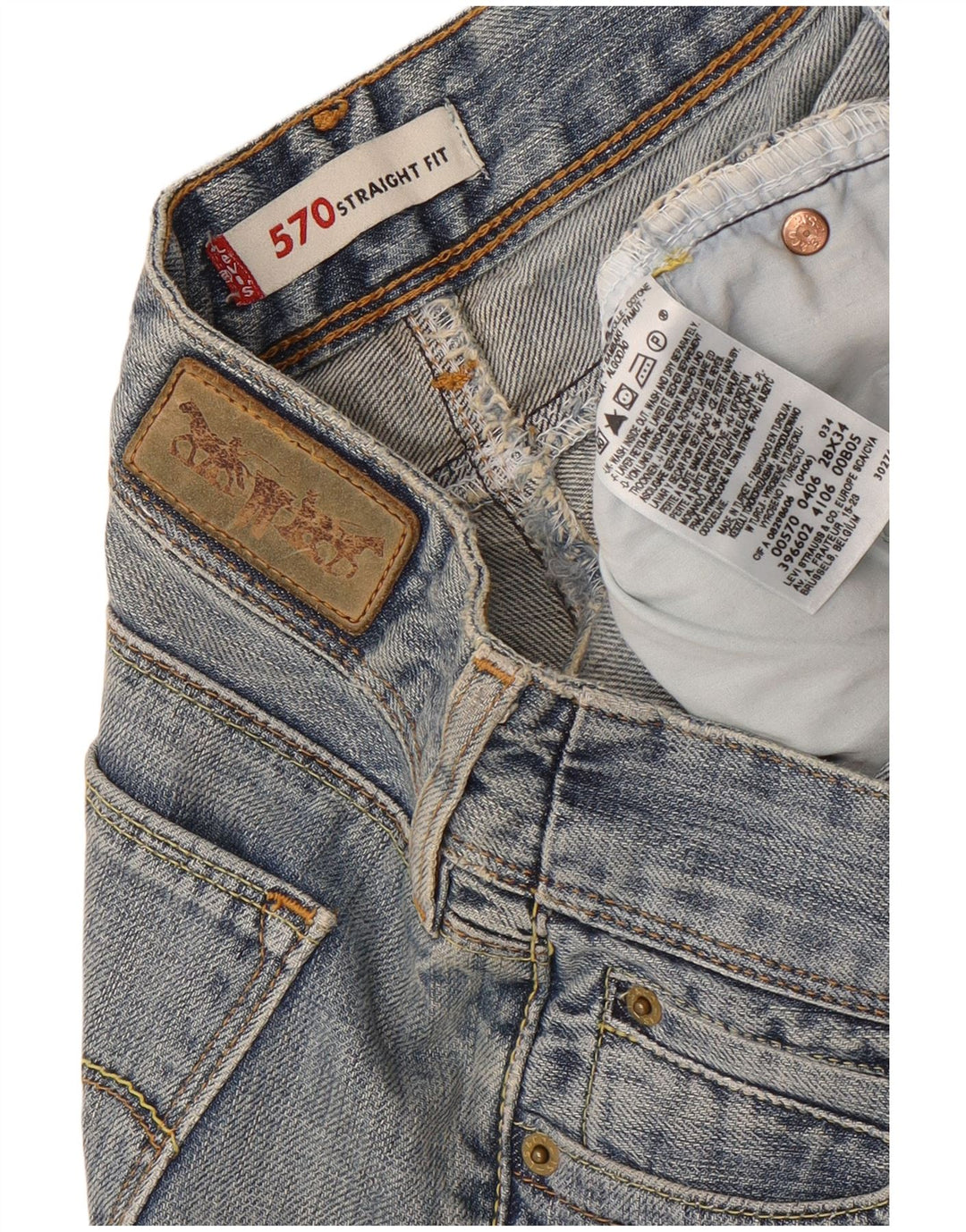 Vaqueros Levi's Mujer 570 Rectos W28 L30 Algodón Azul