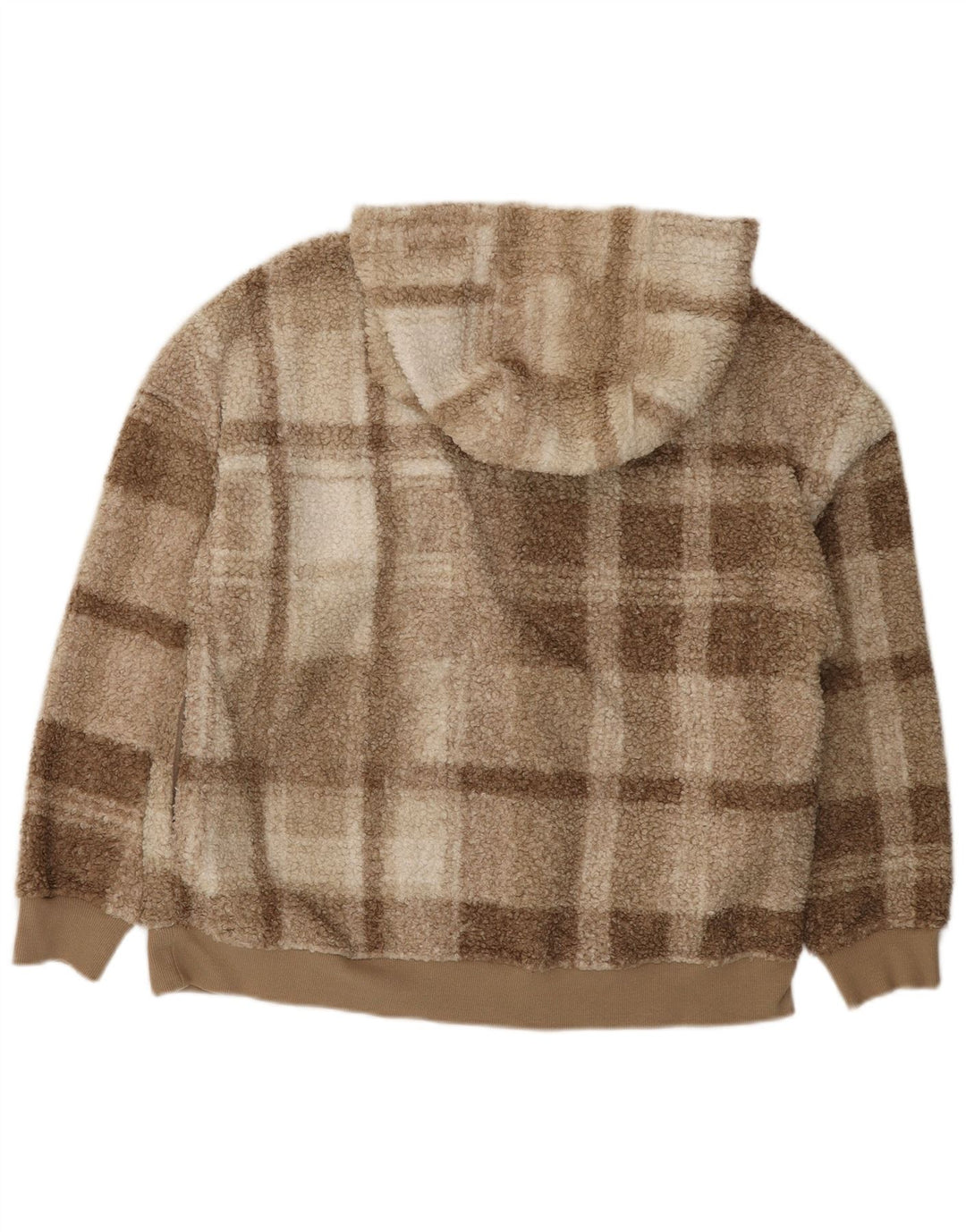 Marks & Spencer Jersey de Forro Polar con Cuello y Cremallera para Mujer UK 44 Medium Brown Check