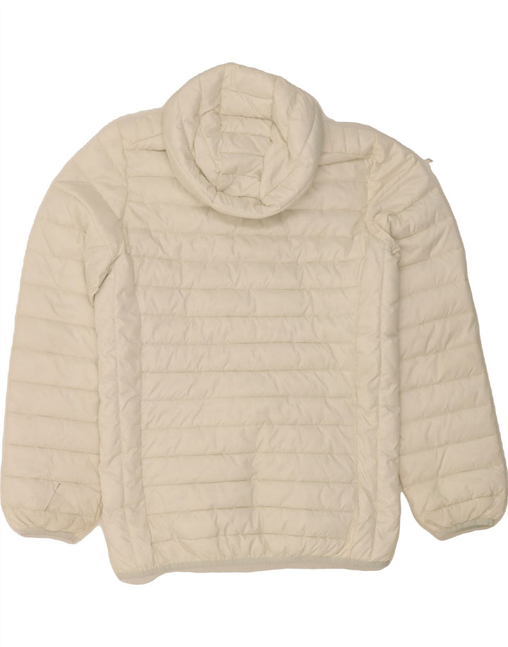 ELLESSE Boys Hooded Padded Jacket 13-14 Years White Polyester Vintage Ellesse and Second-Hand Ellesse from Messina Hembry 