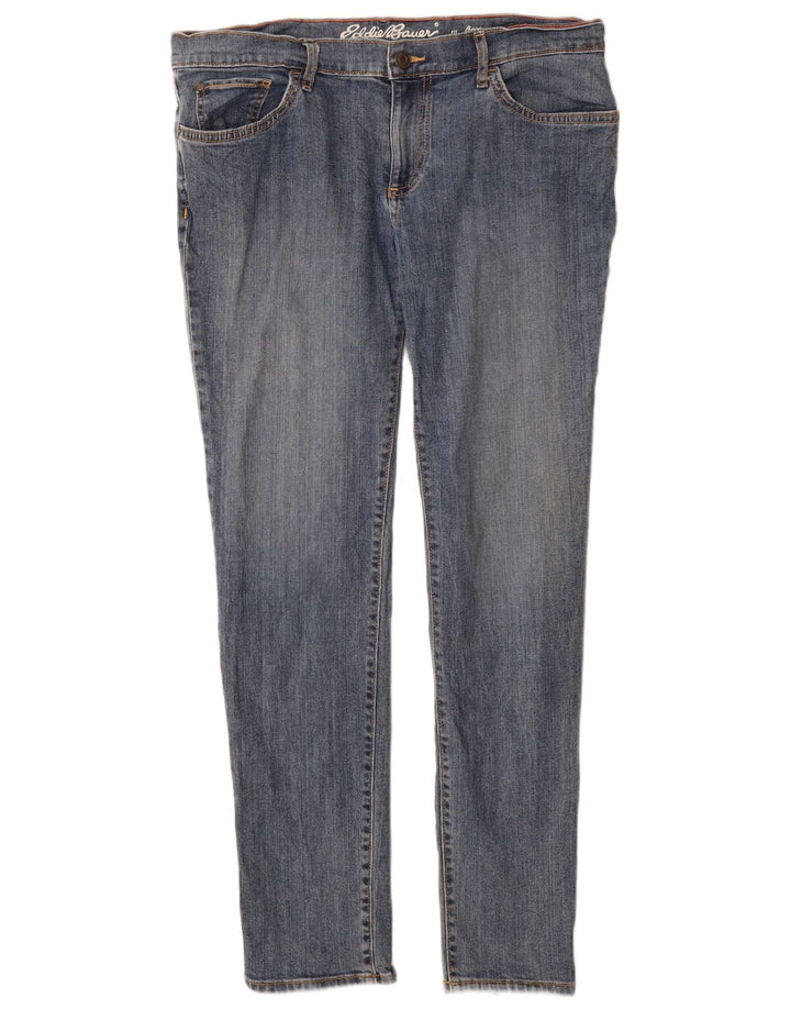 Eddie Bauer Jeans ajustados para mujer US 10 Large W32 L30 Algodón azul