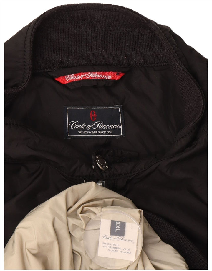 Conte of Florence Chaqueta Bomber para Hombre UK 44 2XL Poliamida Negra