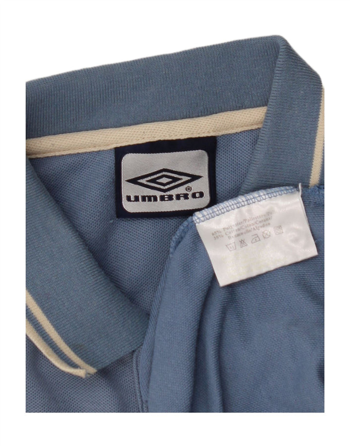 Polo Umbro Hombre UK 44/46 XL Azul Poliéster