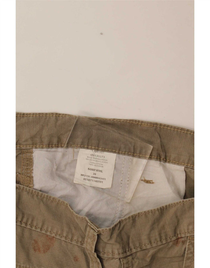 Wrangler Pantalones cortos tipo cargo para hombre W36 Large Khaki Cotton