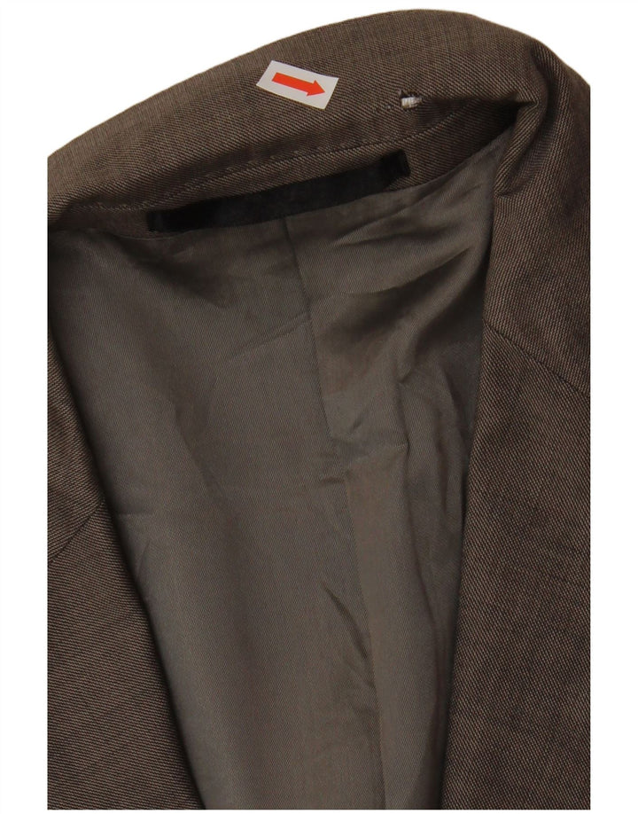 Marks & Spencer Chaqueta tipo blazer de 2 botones para hombre UK 40 Marrón medio Lana virgen