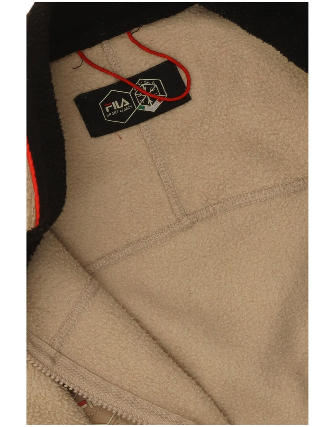 Fila Chaqueta polar para hombre UK 38 Medium Beige Colorblock