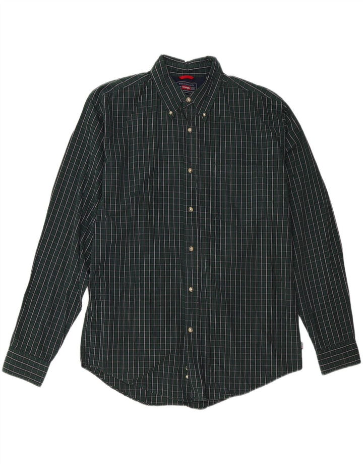 WRANGLER Camisa De Franela De Algodón A Cuadros Verde Medio Hombre