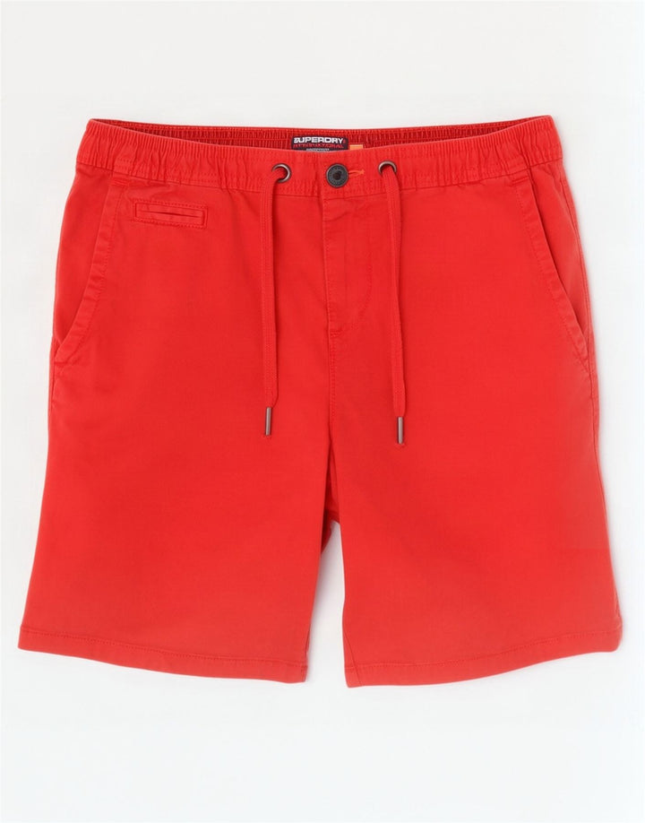 Superdry Pantalones cortos chinos para hombre W33 Algodón rojo mediano