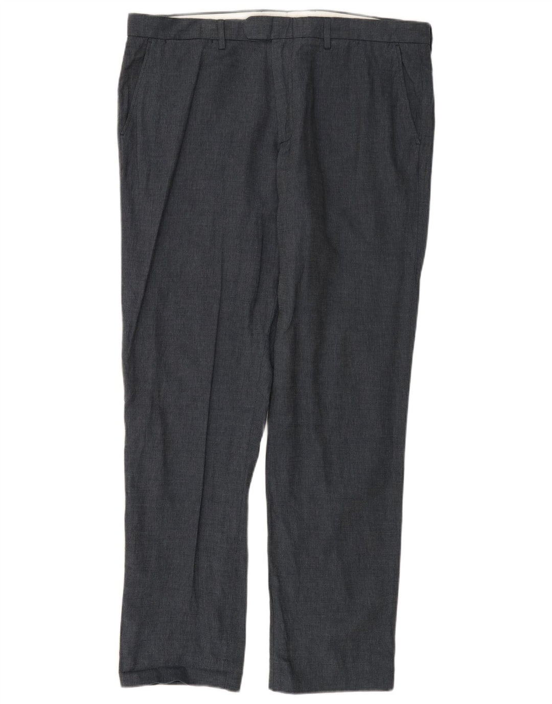 J. CREW Pantalón de traje recto BOWERY para hombre W36 L32 Lino azul marino