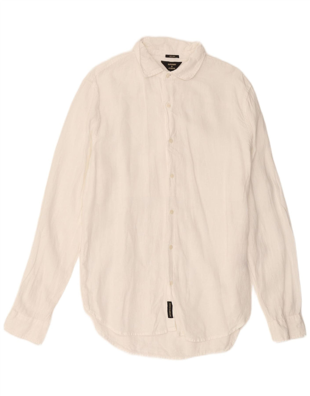 Camisa Superdry Hombre XL Lino Blanco
