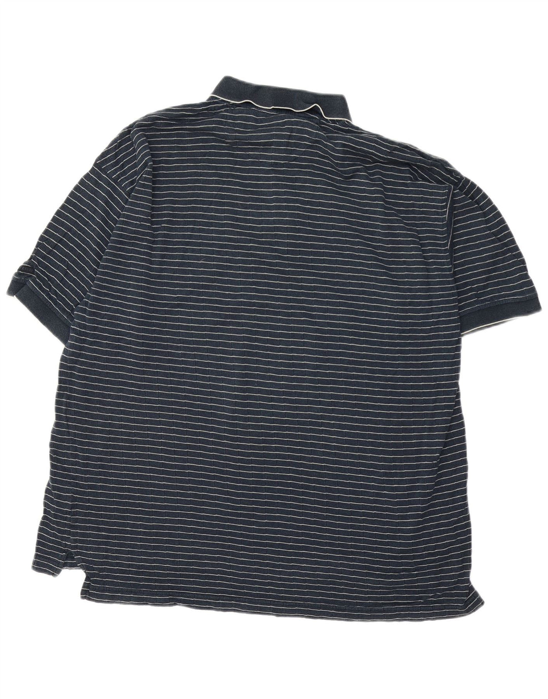 IZOD Polo para hombre de algodón a rayas azul marino grande