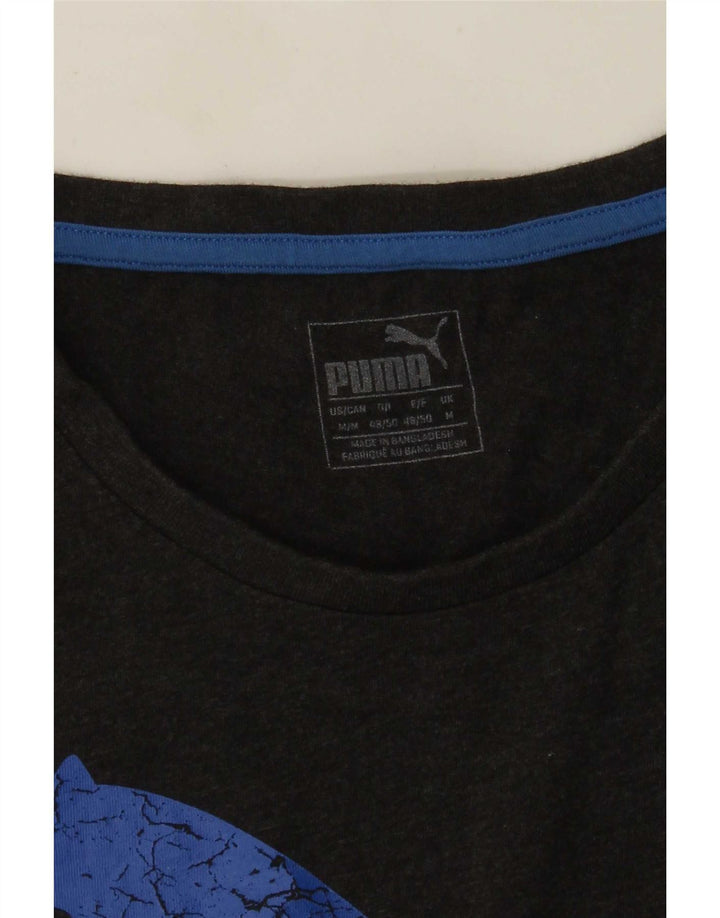 Puma Hombre Camiseta Gráfica Top Gris Medio
