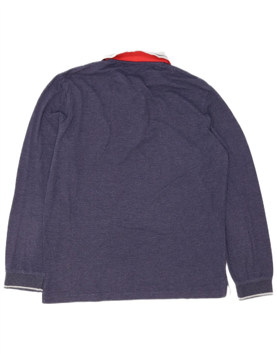 Champion Polo De Rugby De Manga Larga Para Hombre Azul Marino Mediano