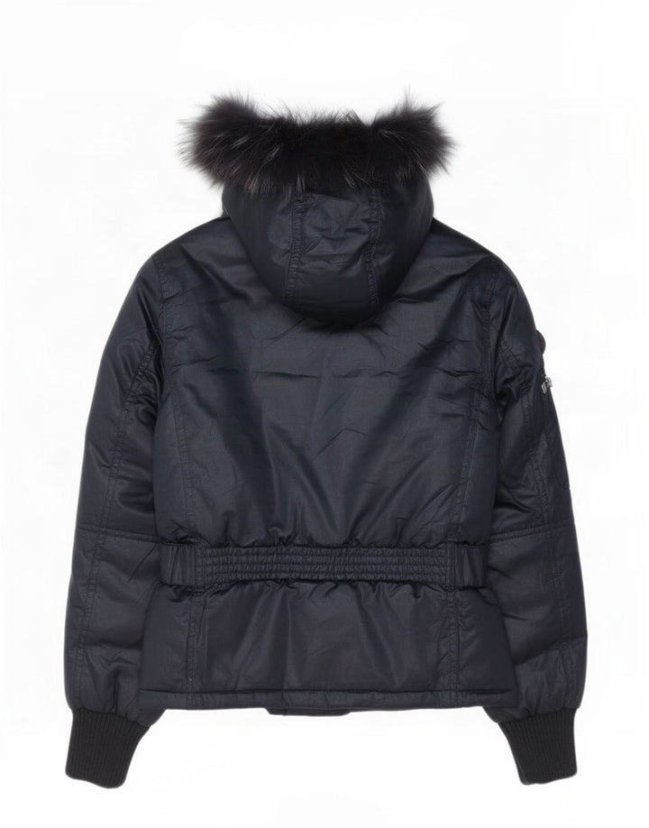 Phard Chaqueta acolchada con capucha para mujer UK 10 Small Poliéster azul marino